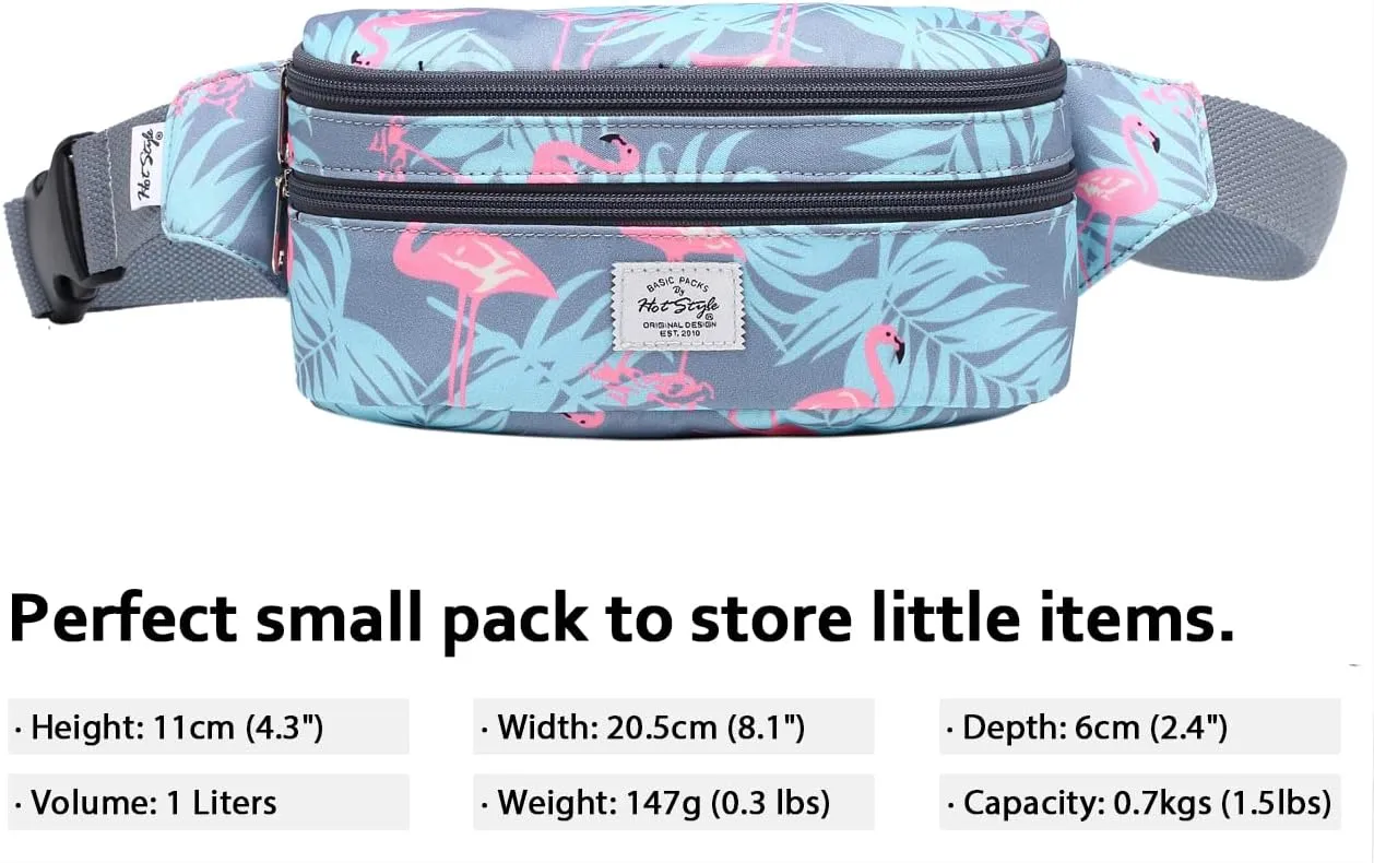 HotStyle 521s Fashion Fanny Pack Small Hiking Waist Bag, 8.0"x2.5"x4.3"