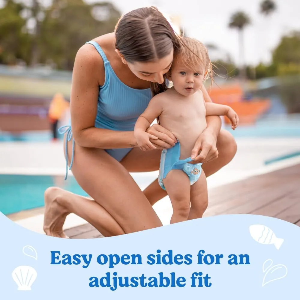 Huggies Little Swimmers Disposable Swim Diapers, Size 4 (24-34 lbs), 36 Ct (2 packs of 18), Packaging May Vary