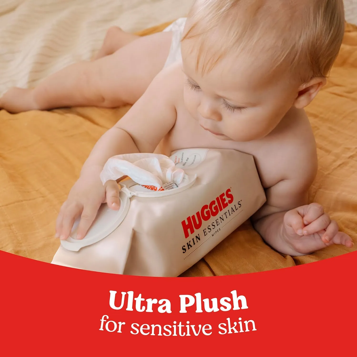 Huggies Skin Essentials Baby Wipes, Hypoallergenic, 99% Water, 15 Flip Top Packs (840 Wipes Total)