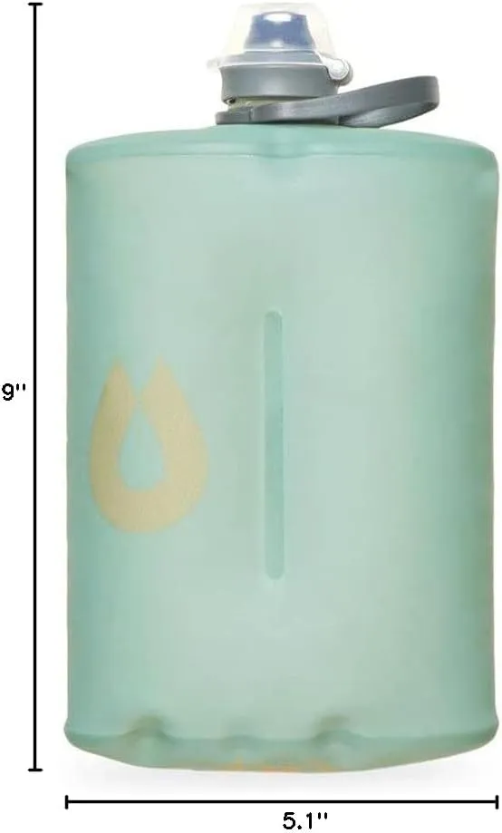 HydraPak Stow - Collapsible Backpacking Water Bottle (350ml, 500ml, 1L) - BPA Free, Ultra Light, Spill-Proof Twist Cap
