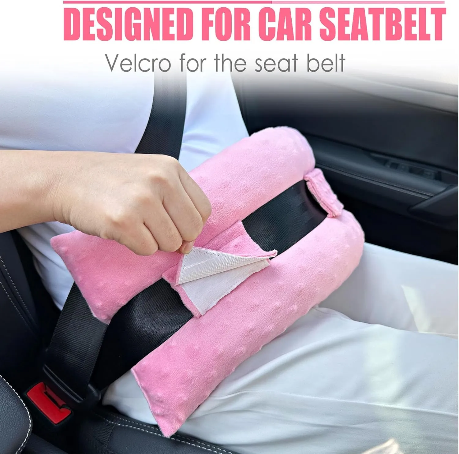 Hysterectomy Seatbelt Pillow Hysterectomy Recovery Must Haves Post Surgery Abdominal Pillows with Ice/Hot Pocket for Tummy Tuck C-Section Recovery Gifts Minky Dot Coral