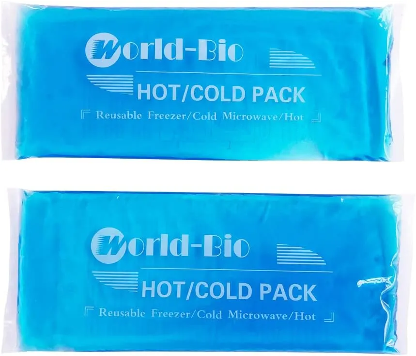 Ice Packs for Injuries Reusable Gel (2 Pack) - Hot Cold Gel Ice Pack for Injury, Pain Relief, Rehabilitation - Flexible Ice Packs for Knee, Shoulder, Back, Neck, Wrist - 4.7" x 12.2"