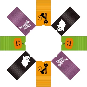 iFUNow 144 Pack Halloween Bags - Goodie, Candy, Treat, Goody, Party Favors & Trick or Treat Bags for Parties