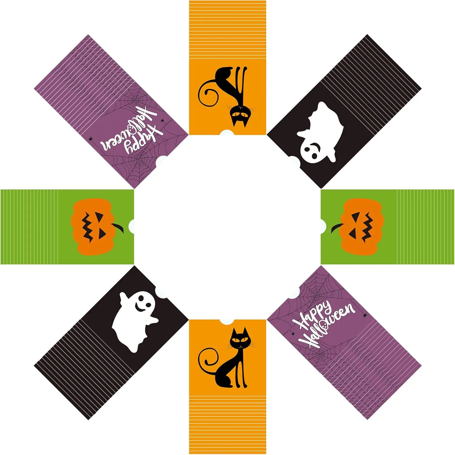 iFUNow 144 Pack Halloween Bags - Goodie, Candy, Treat, Goody, Party Favors & Trick or Treat Bags for Parties