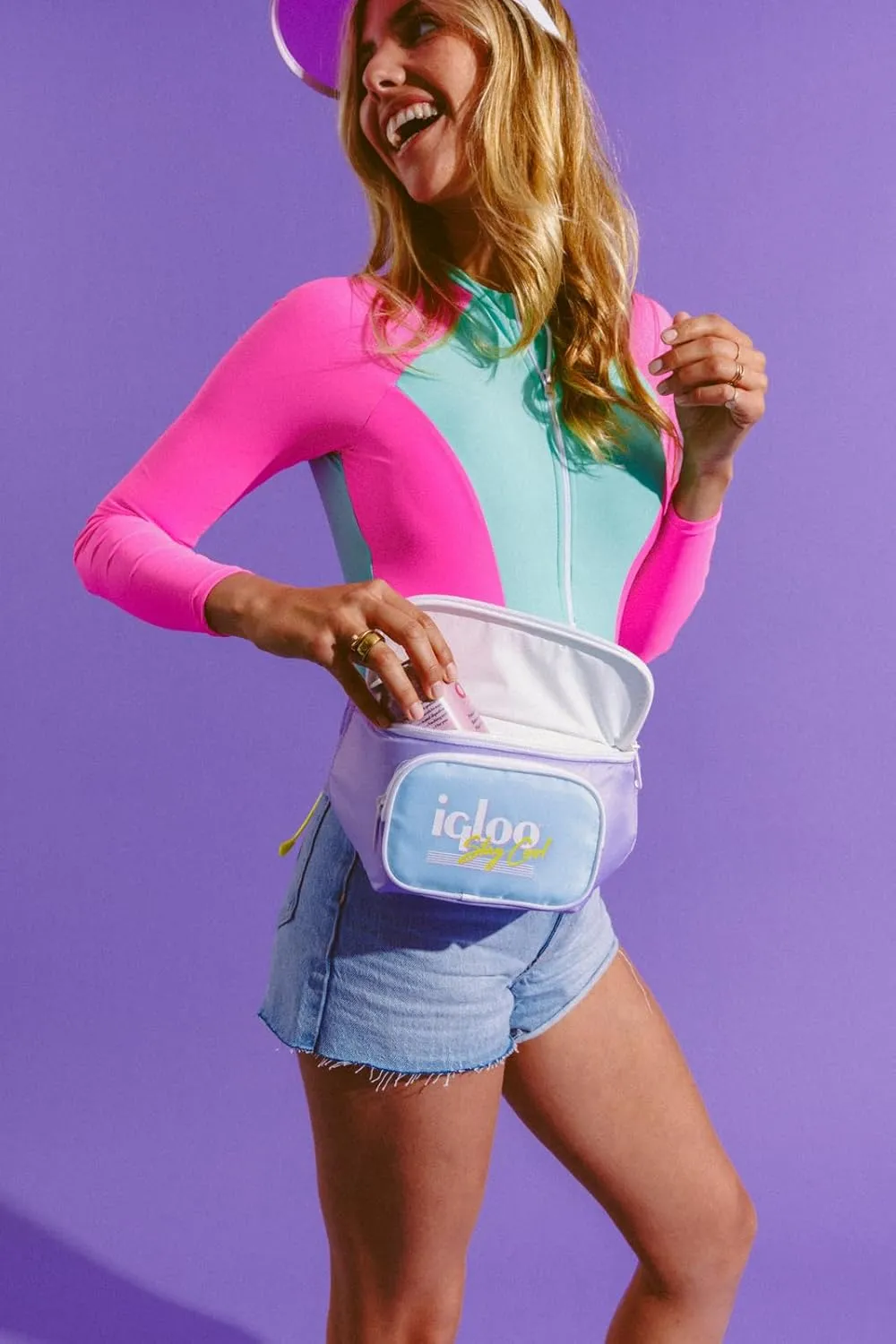 Igloo Retro Fanny Packs Cooler, Insulated Crossbody Bag, Fashion Waist Packs, Adjustable & Lightweight Travel Hip Pack