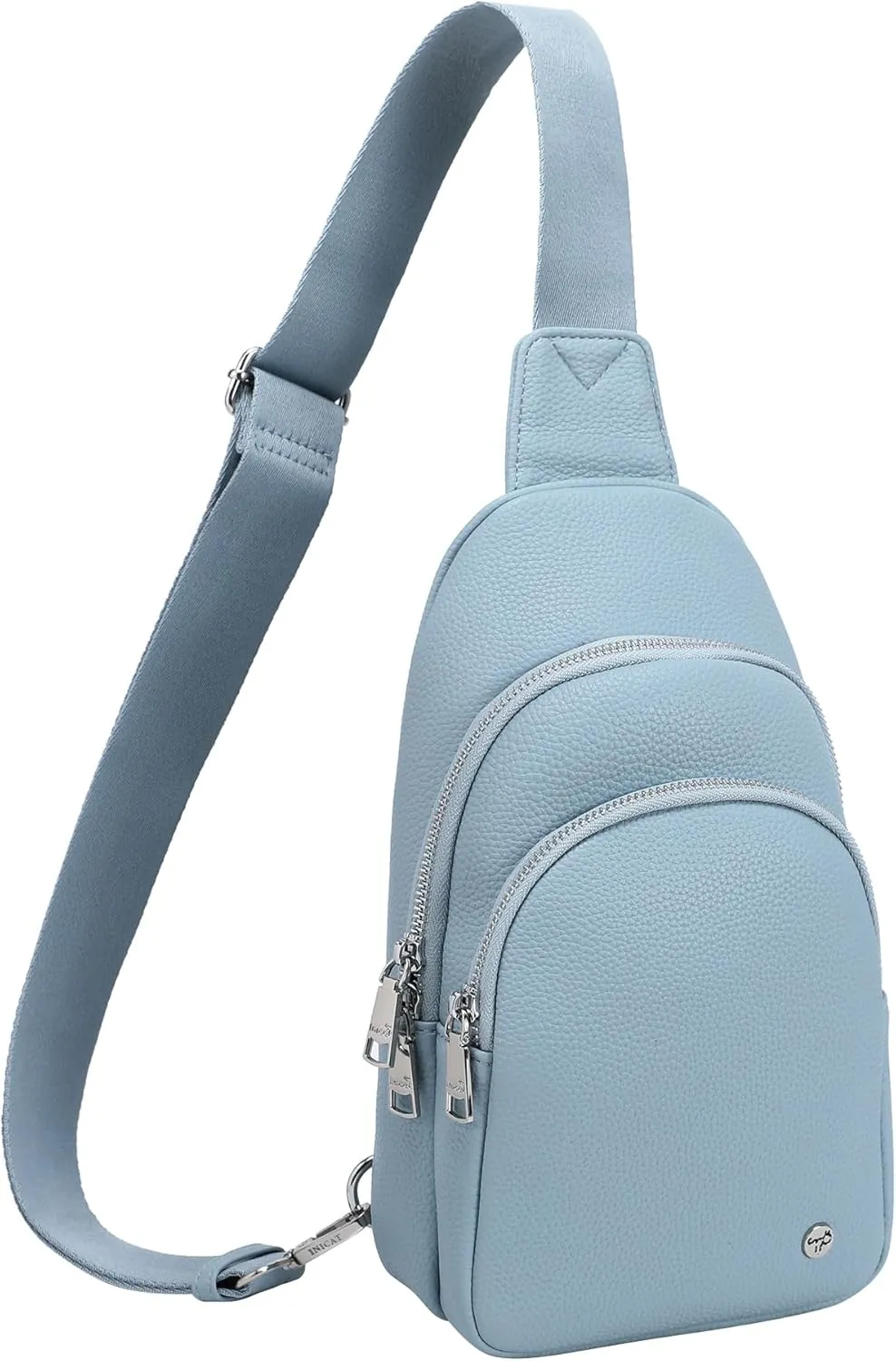 INICAT Crossbody Sling Bags Fanny Packs Leather Purses Chest Bag for Women