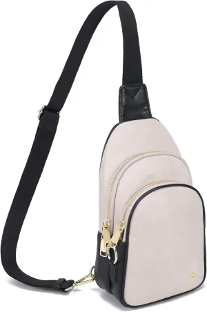 INICAT Crossbody Sling Bags Fanny Packs Leather Purses Chest Bag for Women