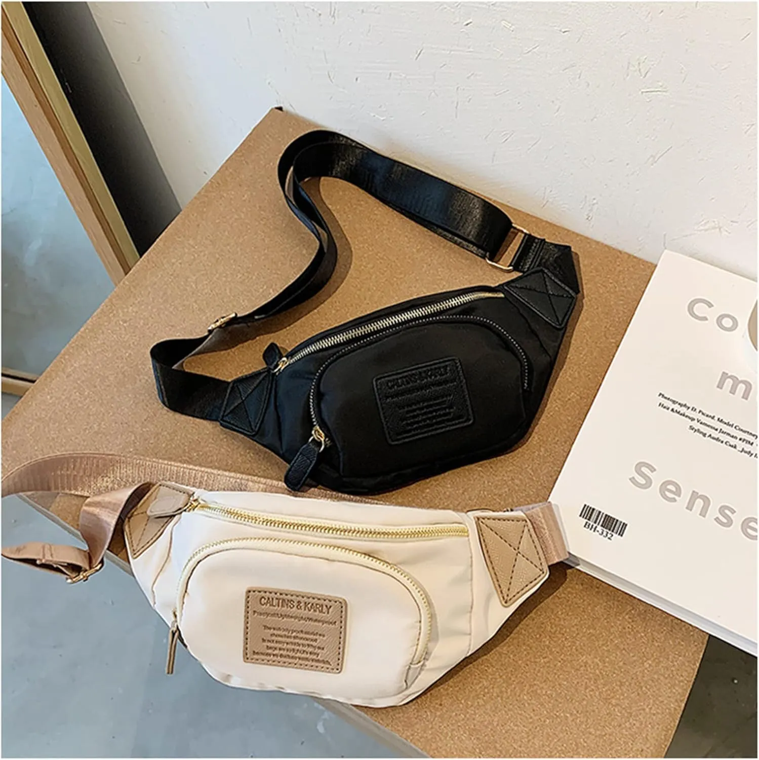 INICAT Fanny Packs for Women,Fashion Waist Packs Crossbody Bum Bag with Adjustable Strap for Travel Sport