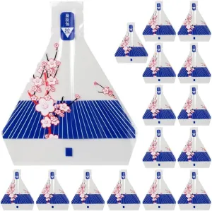 iplusmile 100Pcs Plastic Triangle Onigiri Wrappers Bags, Japanese Rice Balls Packaging Bag Accessories, Triangle Kimbap Packing Wrapper Sushi Mold Hand Holding