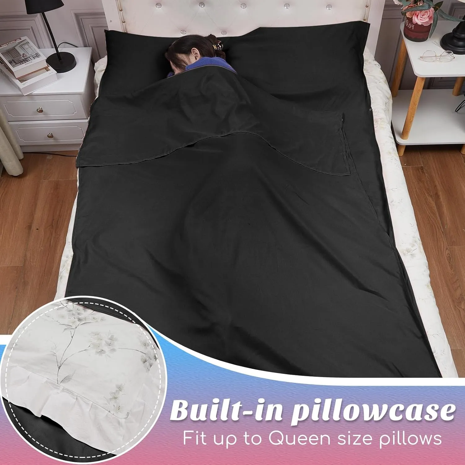 Irenare Self Tan Sleep Sack Breathable Self Tanning Sheet Protector for Bed Travel Sleeping Bag Camping and Sheet Liner for Outdoor Travel Hiking