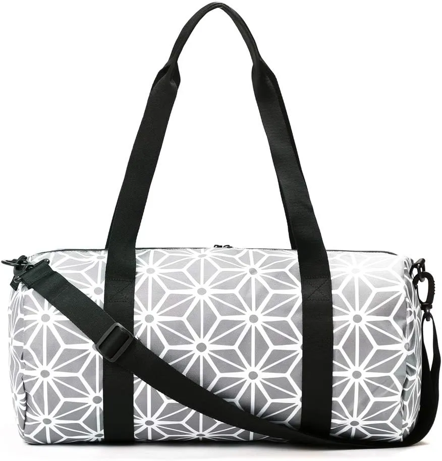 Jadyn 19” Barrel Womens Duffel/Gym/Weekender Bag (Geometric Gray)