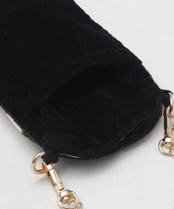 Japanese Mask Beaded Shoulder Bag