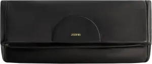 Jason Wu Women's Fold-Over Leather Clutch Bag, Black, One Size