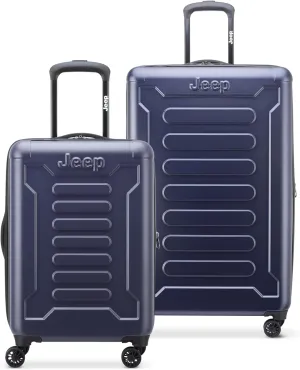 Jeep JH004C Hardside Expandable Luggage with Spinner Wheels, Peacoat Navy, 2 Piece Set 20/28 Inch