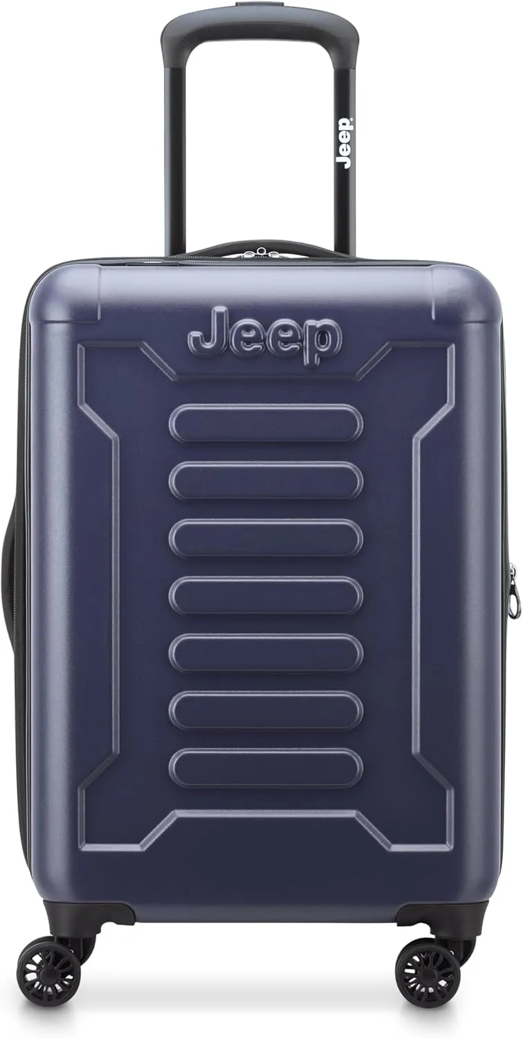 Jeep JH004C Hardside Expandable Luggage with Spinner Wheels, Peacoat Navy, Carry-On 20 Inch