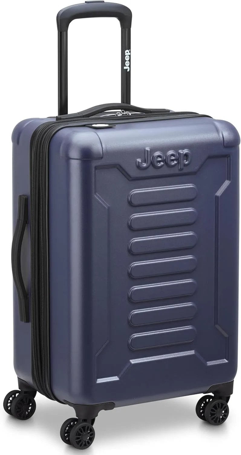 Jeep JH004C Hardside Expandable Luggage with Spinner Wheels, Peacoat Navy, Carry-On 20 Inch