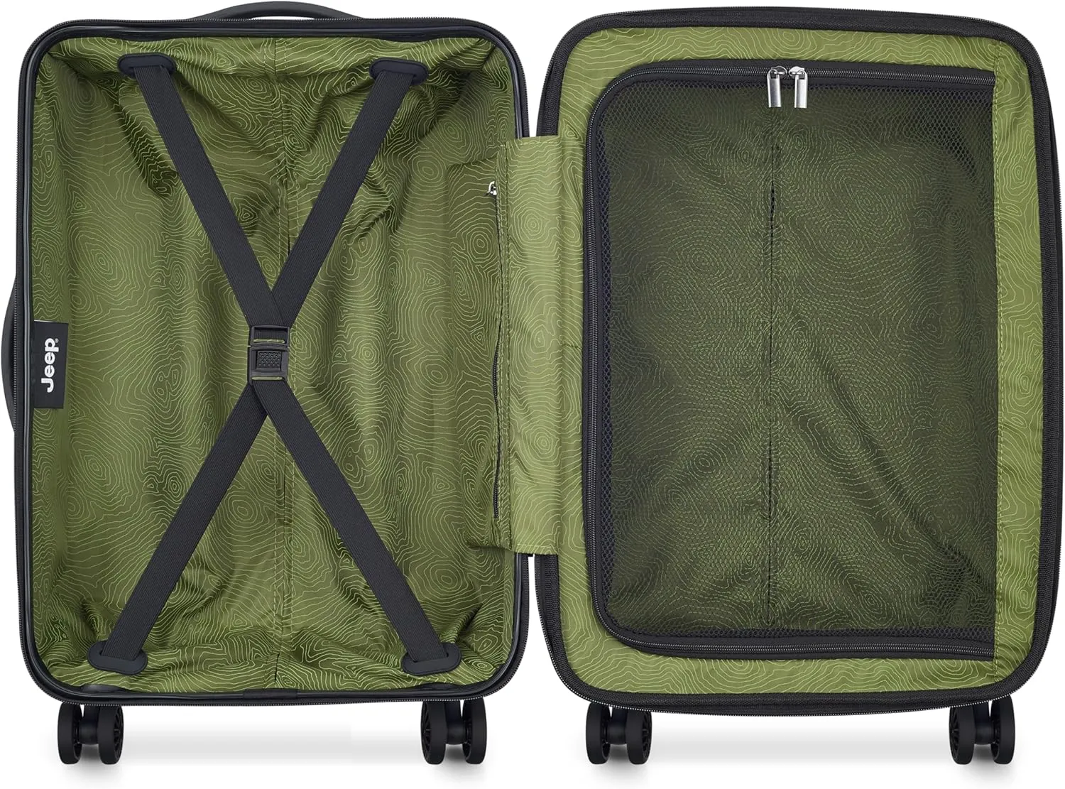 Jeep JH004C Hardside Expandable Luggage with Spinner Wheels, Peacoat Navy, Carry-On 20 Inch