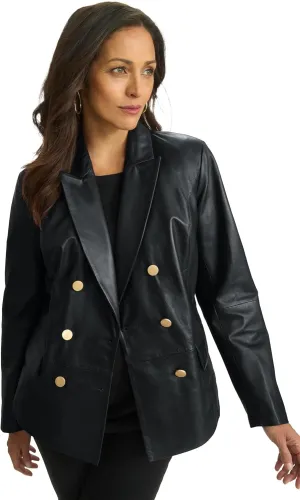 Jessica London Women's Plus Size Double-Breasted Blazer