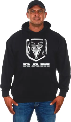 JH DESIGN GROUP Men’s Dodge Ram Pullover Hoodie Black Sweatshirt