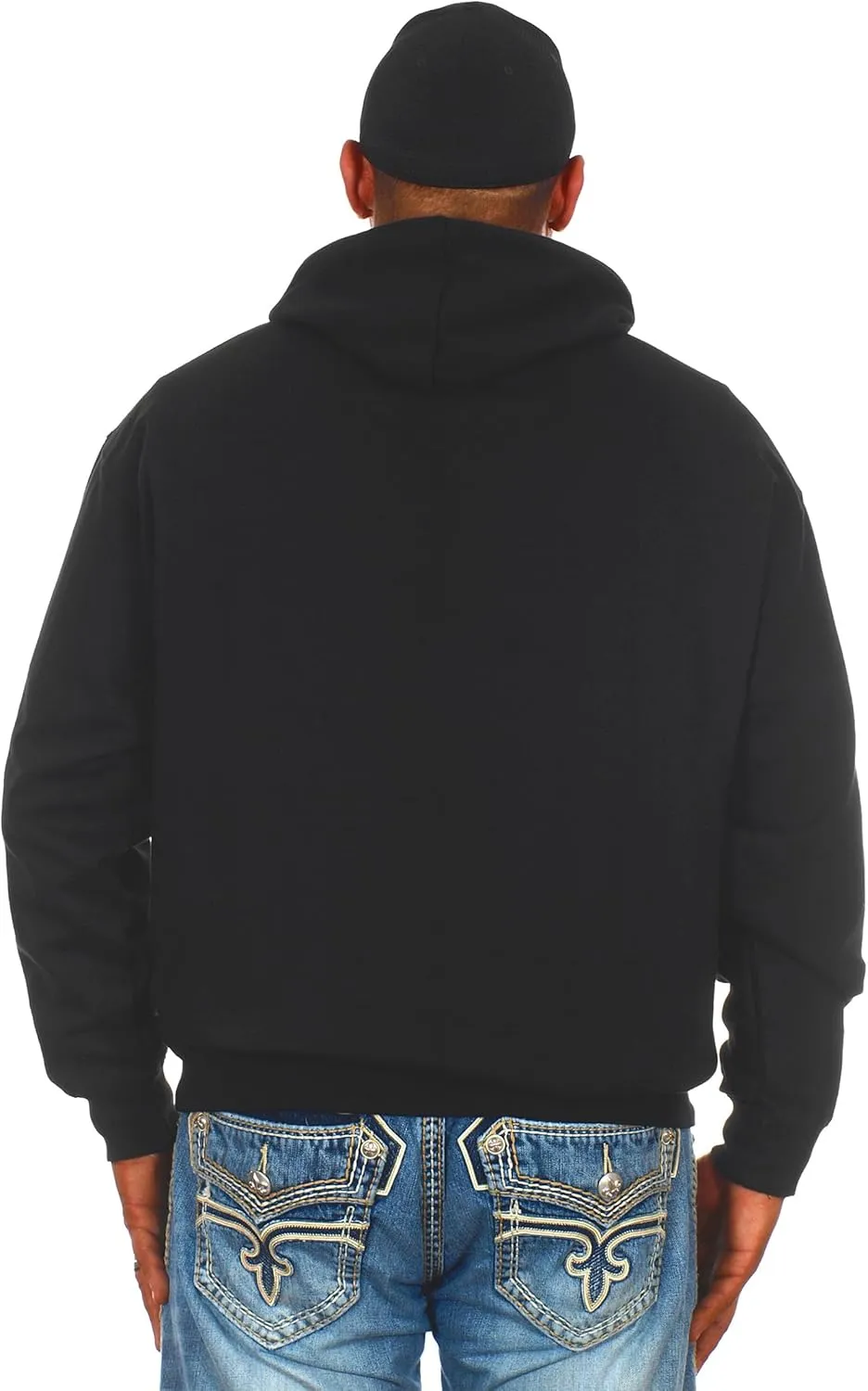 JH DESIGN GROUP Men’s Ford Classic Logo Black Pullover Hoodie Sweatshirt
