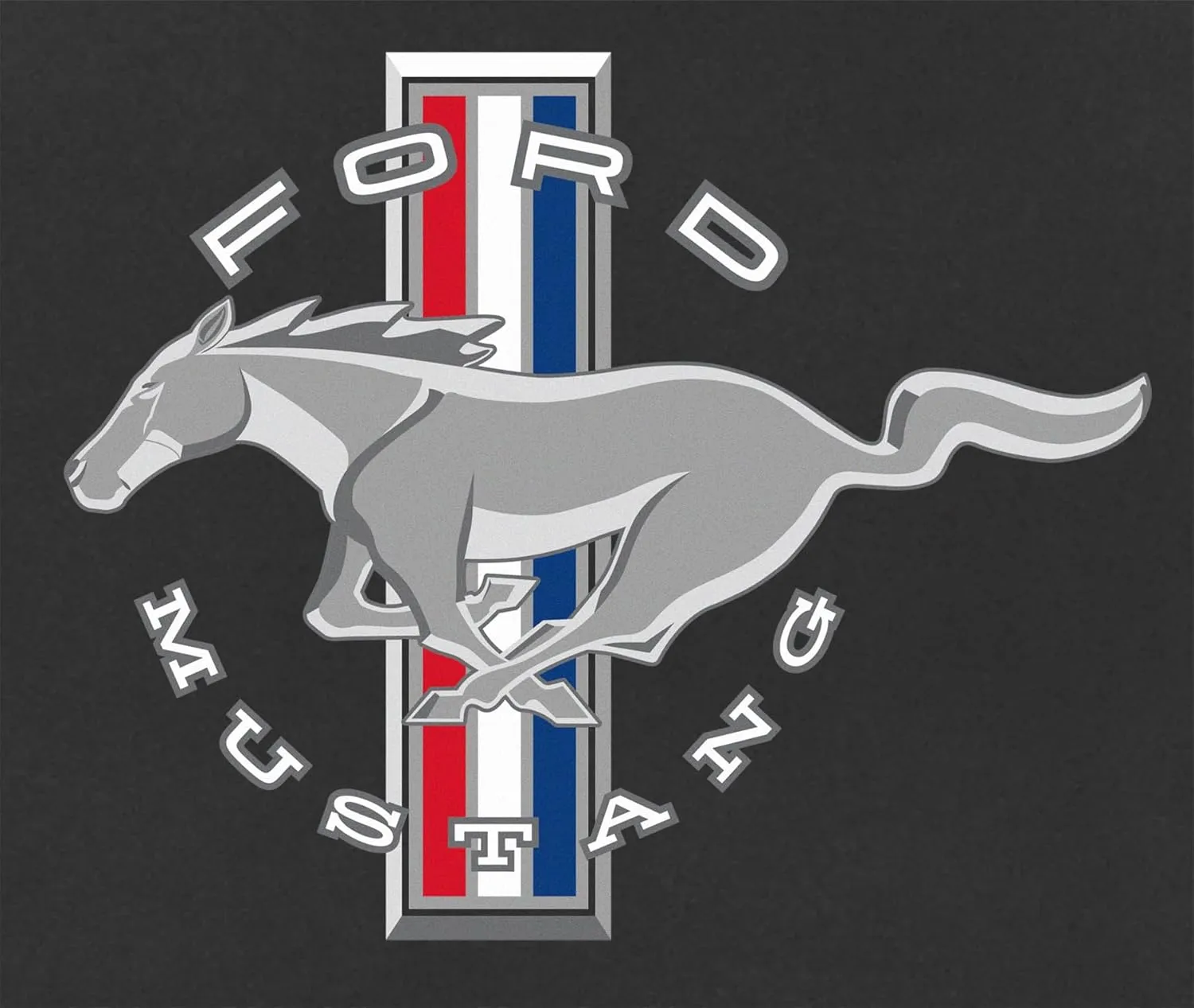 JH DESIGN GROUP Men's Ford Mustang Long Sleeve T-Shirt Front Back & Sleeve Logos