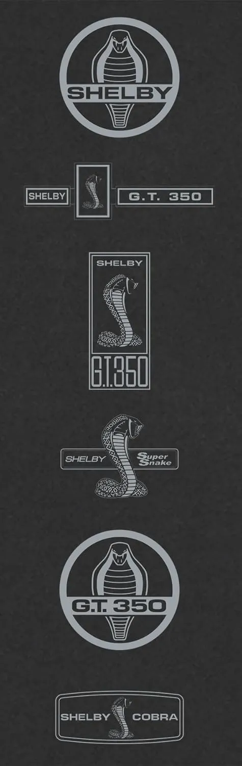 JH DESIGN GROUP Men's Shelby Cobra Charcoal Long Sleeve Crew Neck Long Sleeve Shirt