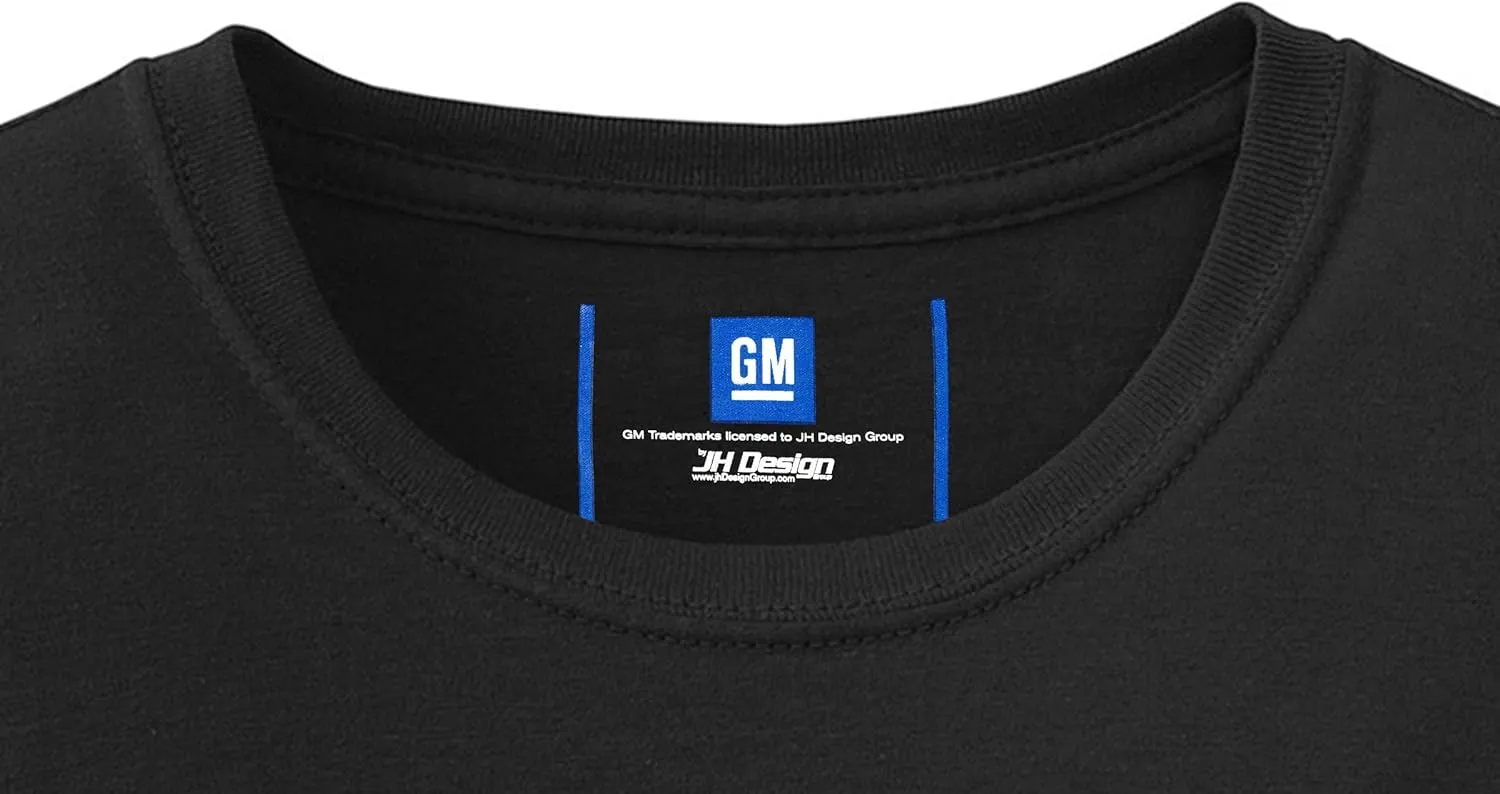 JH Design Men's Chevy Camaro Collage T-Shirt Short Sleeve Black Crew Neck Shirt