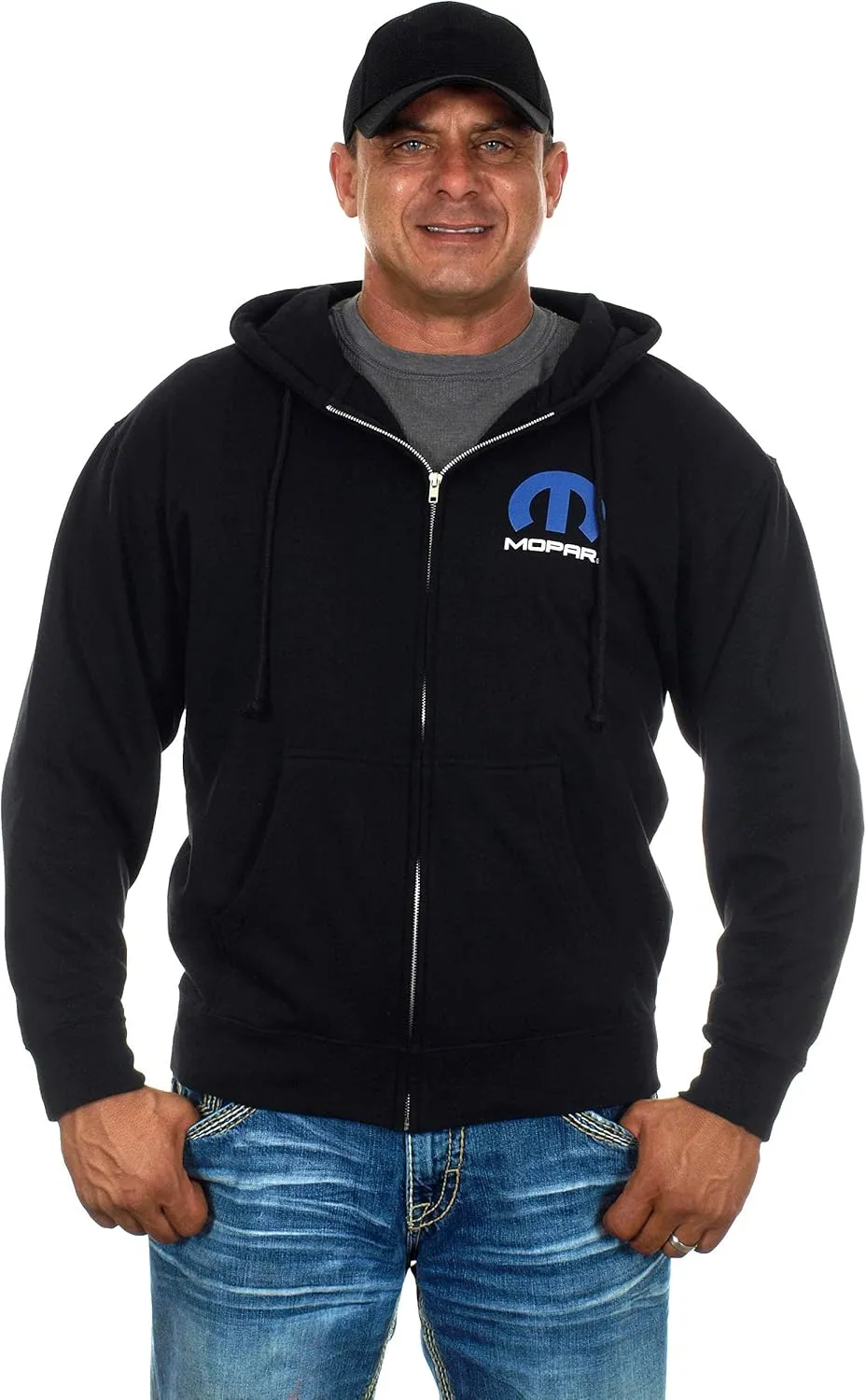 JH Design Men's Mopar Logo Hoodies in 3 Styles Pullover and Zip- Up Sweatshirts