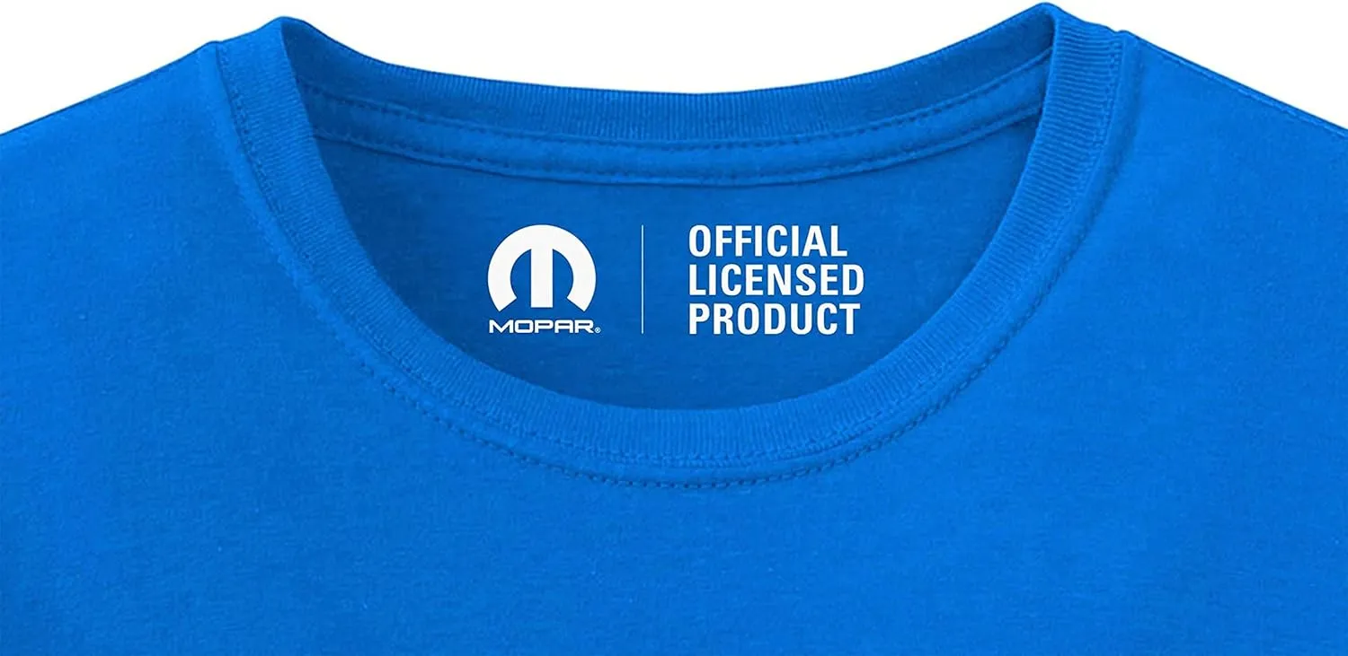 JH Design Men's Mopar Logo T Shirt Short Sleeve Crew Neck Shirt in 2 Colors