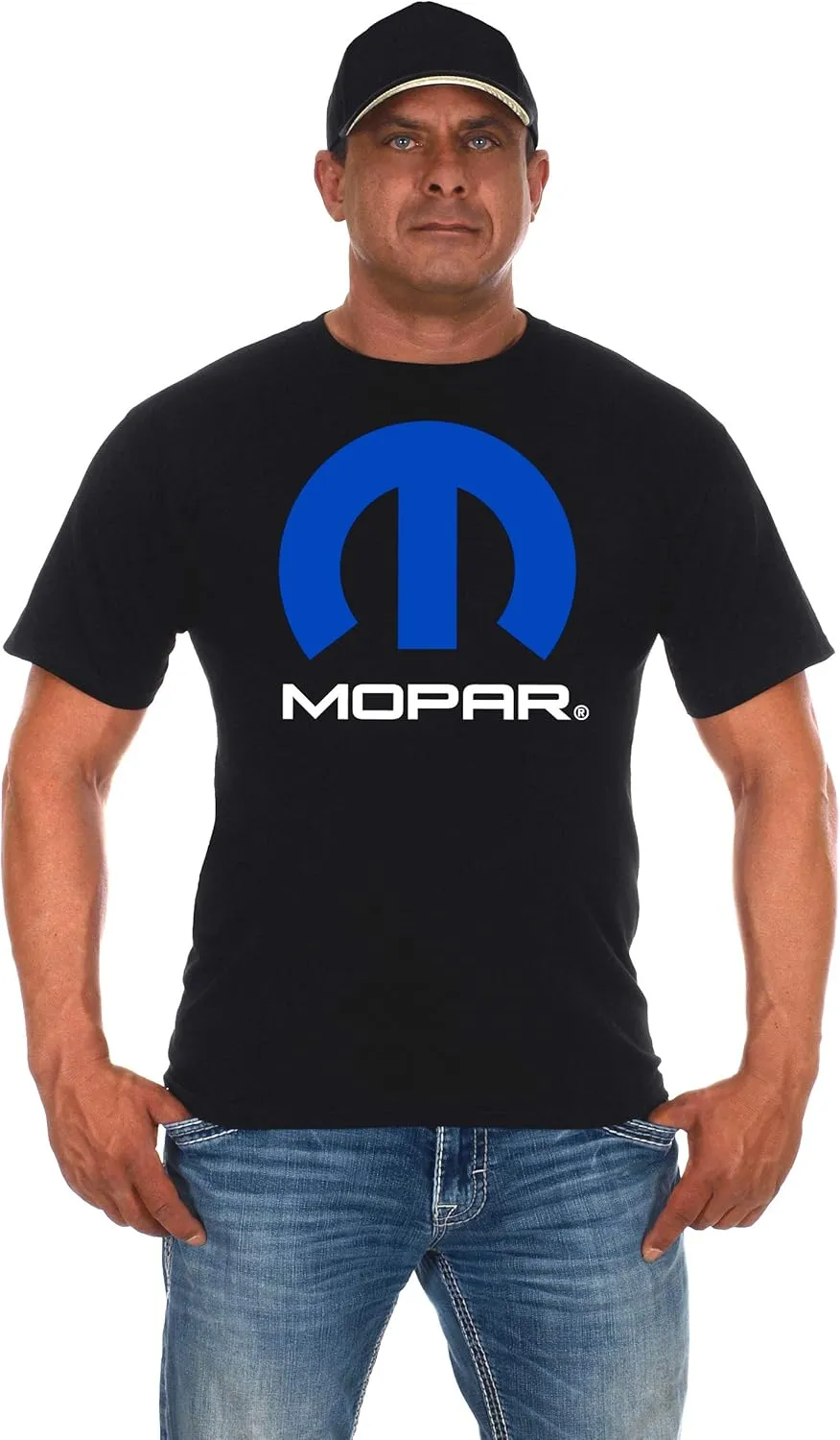 JH Design Men's Mopar Logo T Shirt Short Sleeve Crew Neck Shirt in 2 Colors