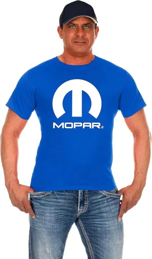 JH Design Men's Mopar Logo T Shirt Short Sleeve Crew Neck Shirt in 2 Colors