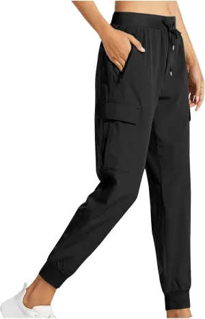 Joggers for Women with Pockets Elastic Waist Track Cuff Workout Sweatpants Hiking Outdoor Lounge Quick Dry Cargos 3XL