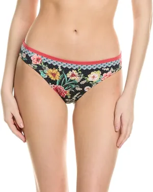 Johnny Was Womens Mia Hipster Bikini Bottom, XXL, Black