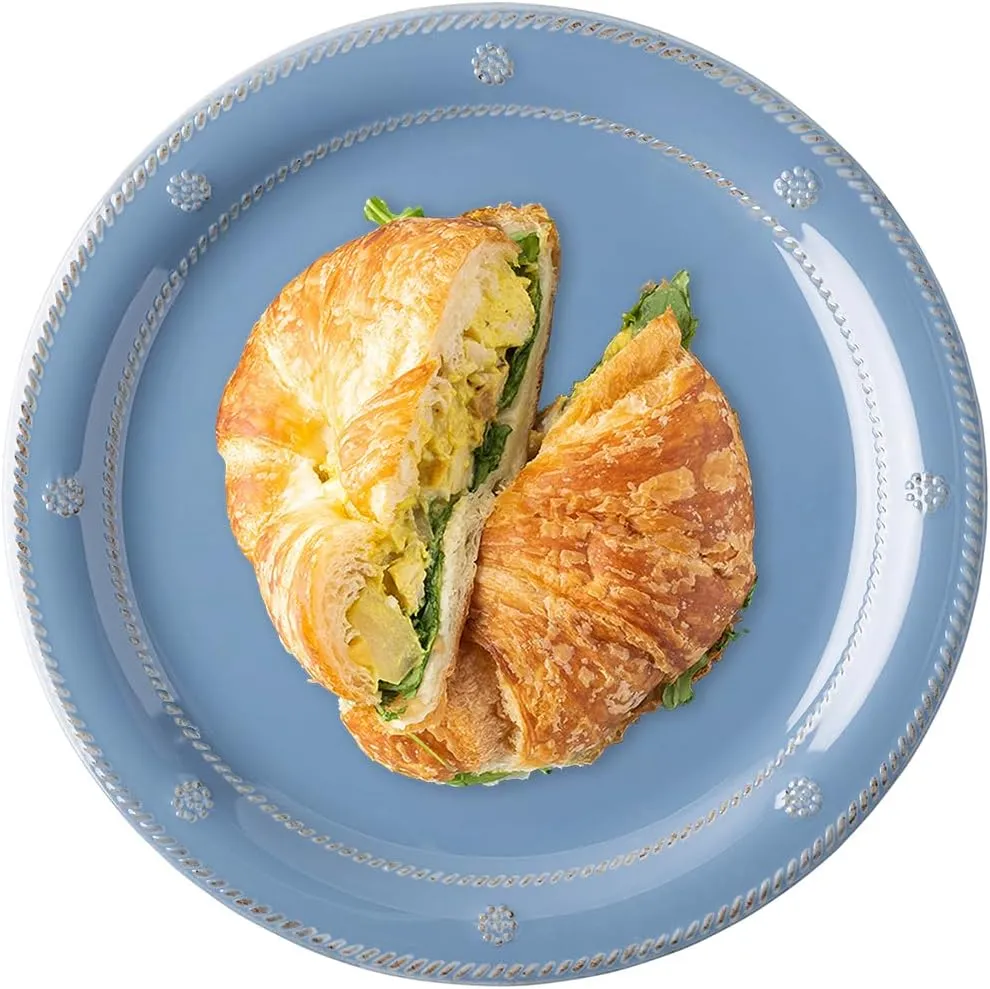 Juliska Berry & Thread Melamine Dinner Plate - Chambray Blue Outdoor Dinner Plate