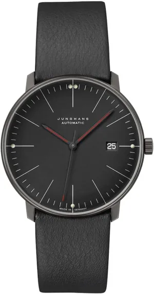 JUNGHANS Max Bill Automatic Bauhaus All Black 38mm Watch 27/4308.02