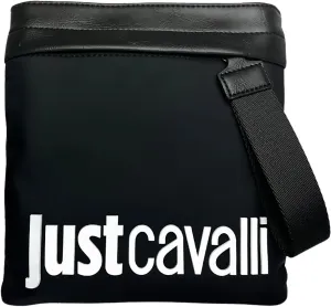 Just Cavalli Mens Black Embossed Logo Bag