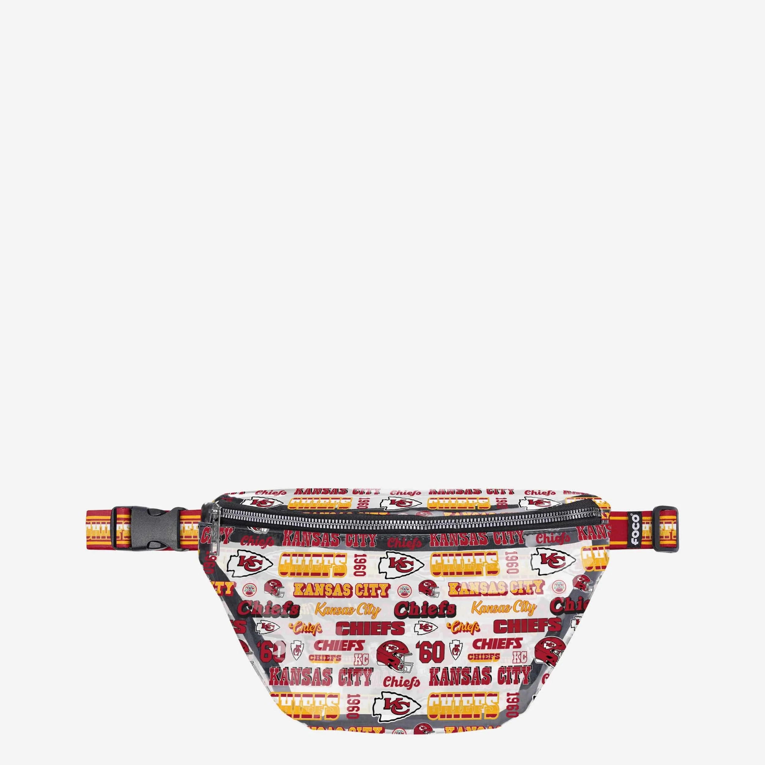 Kansas City Chiefs Repeat Retro Print Clear Fanny Pack