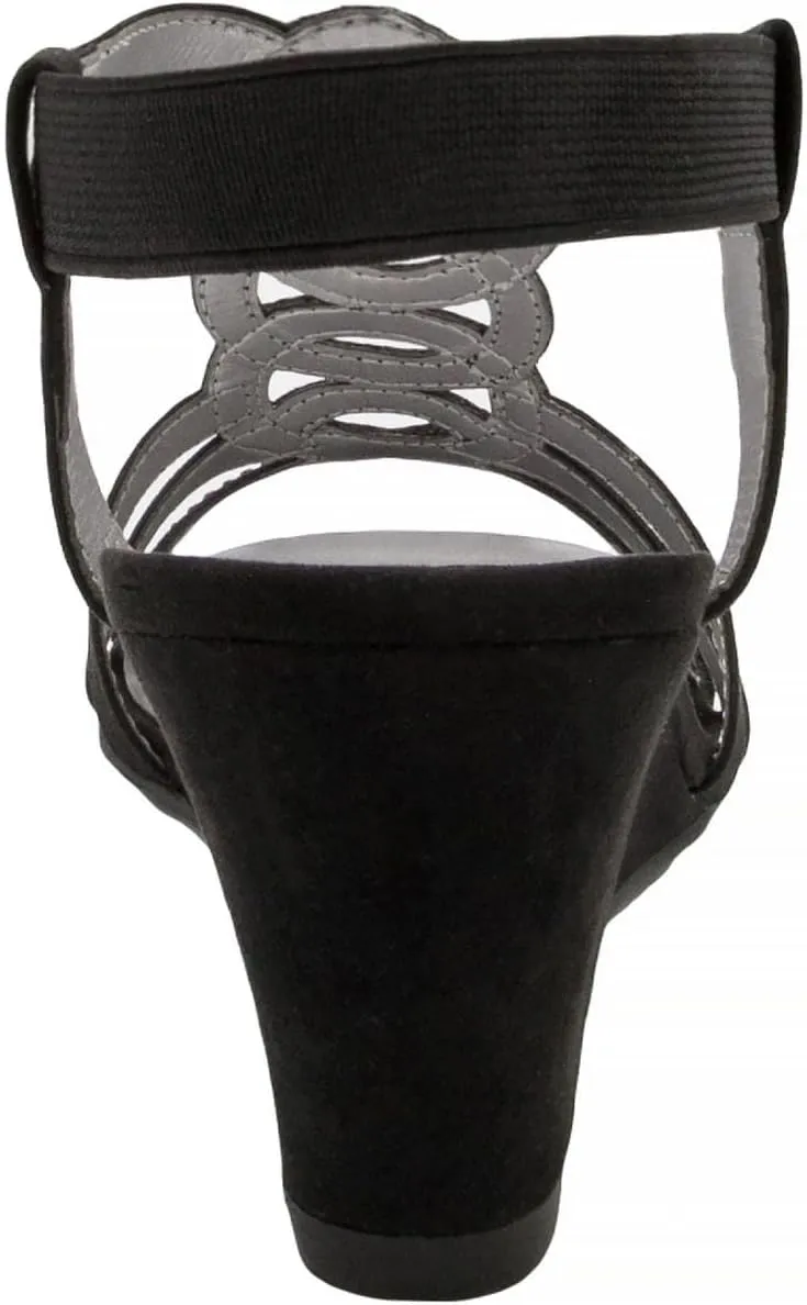 Karen Scott Womens Denice Embellished Slingback Wedge Sandals