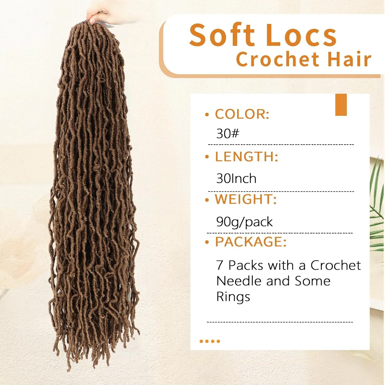 Karida Faux Locs Crochet Hair 30 Inch, 7 Packs Soft Locs Crochet Hair For Black Women Pre Looped, Crochet Locs Long Soft Locs Crochet Hair (30#, 30 Inch (Pack of 7))