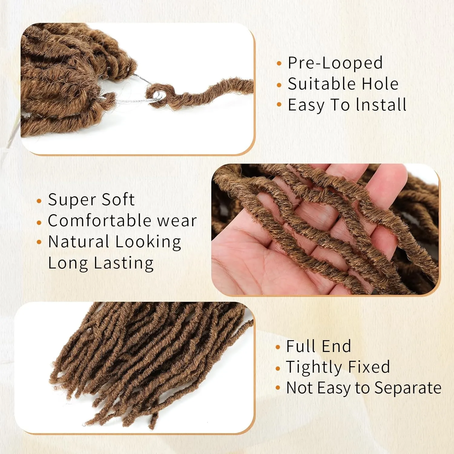Karida Faux Locs Crochet Hair 30 Inch, 7 Packs Soft Locs Crochet Hair For Black Women Pre Looped, Crochet Locs Long Soft Locs Crochet Hair (30#, 30 Inch (Pack of 7))
