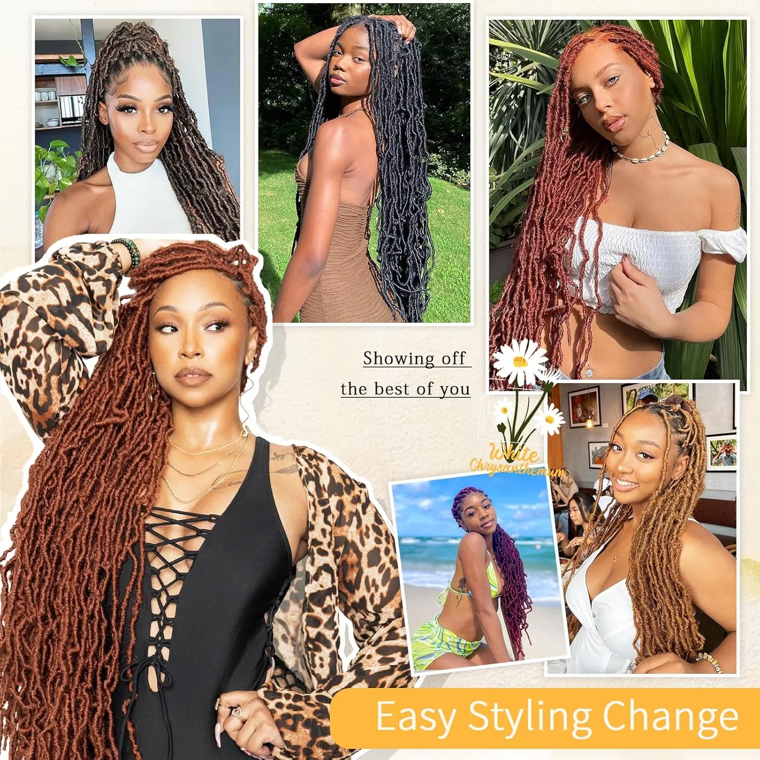 Karida Faux Locs Crochet Hair 30 Inch, 7 Packs Soft Locs Crochet Hair For Black Women Pre Looped, Crochet Locs Long Soft Locs Crochet Hair (30#, 30 Inch (Pack of 7))