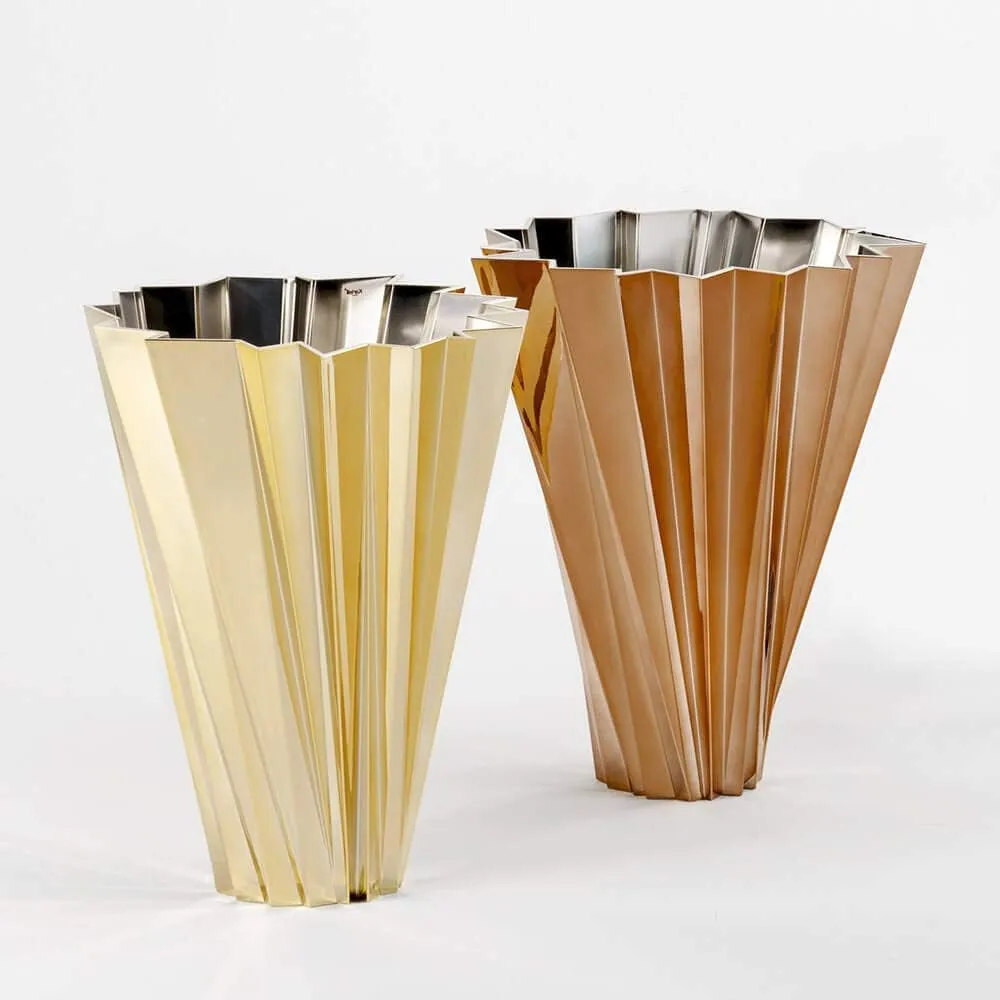 Kartell Shanghai Vase by Mario Bellini, Pack of 1, Metallic Copper