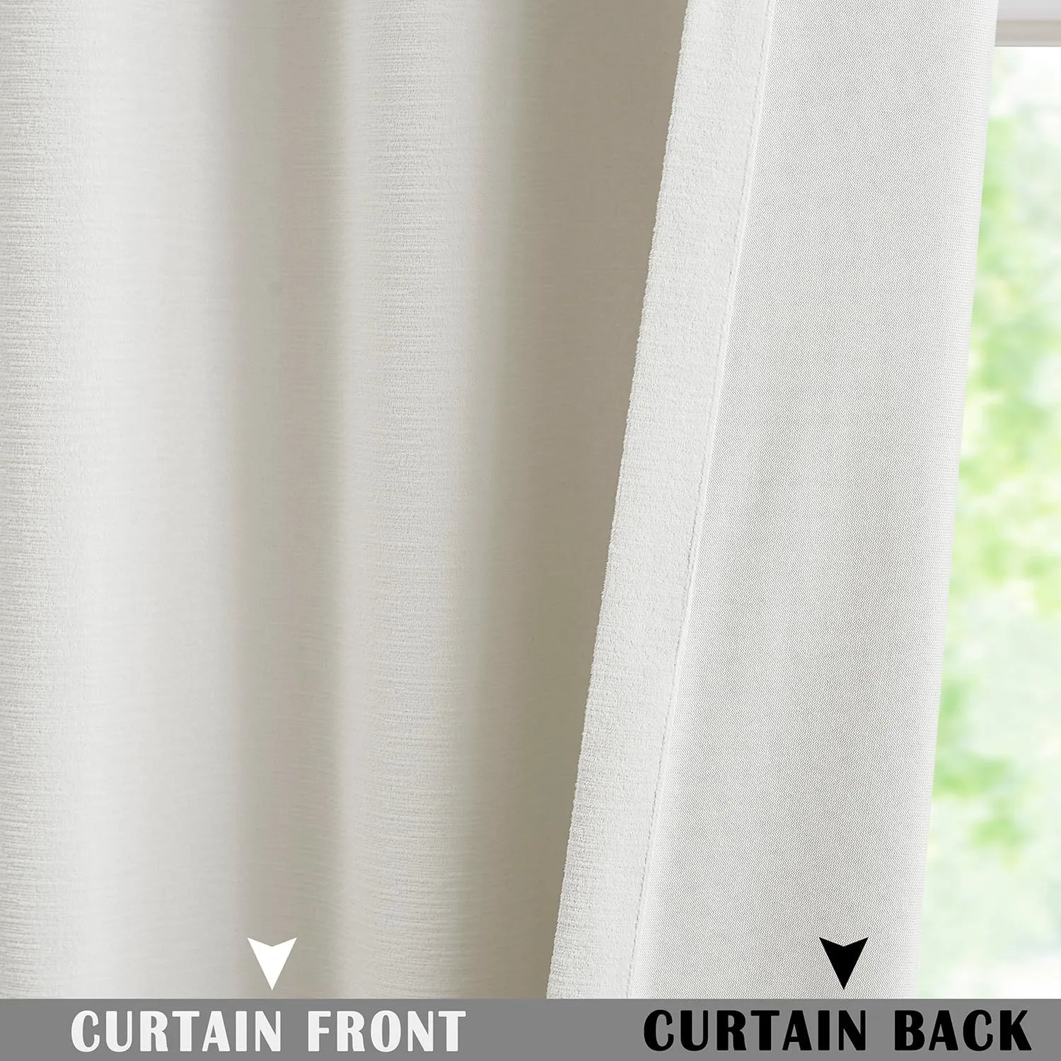 Kayne Studio Back Tab Velvet Pinch Pleated Curtains 84 Inch Long,Room Darkening Thermal Insulated Noise Reducing Window Treatments Drapes for Living Room, Grayish White,22 Hooks,2 Panels,38" x 84