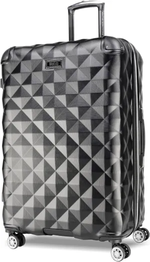 Kenneth Cole REACTION Diamond Tower Collection Lightweight Hardside Expandable 8-Wheel Spinner Travel Luggage, Black, 28-Inch Checked