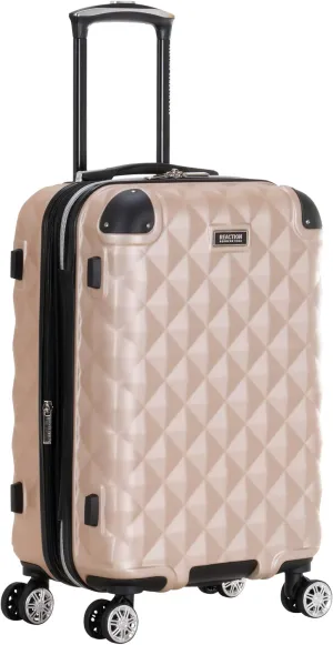Kenneth Cole REACTION Diamond Tower Collection Lightweight Hardside Expandable 8-Wheel Spinner Travel Luggage, Rose Gold, 20-Inch Carry On