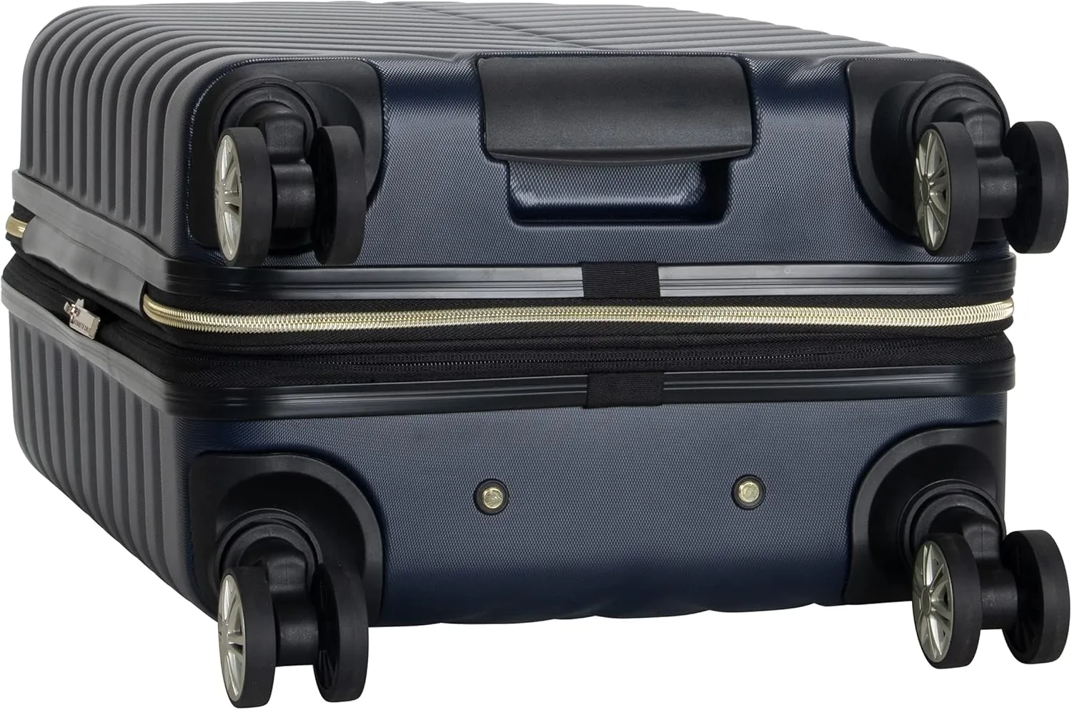 Kenneth Cole REACTION Madison Square Lightweight Hardside Chevron Expandable Spinner Luggage, Navy, 20-Inch Carry On