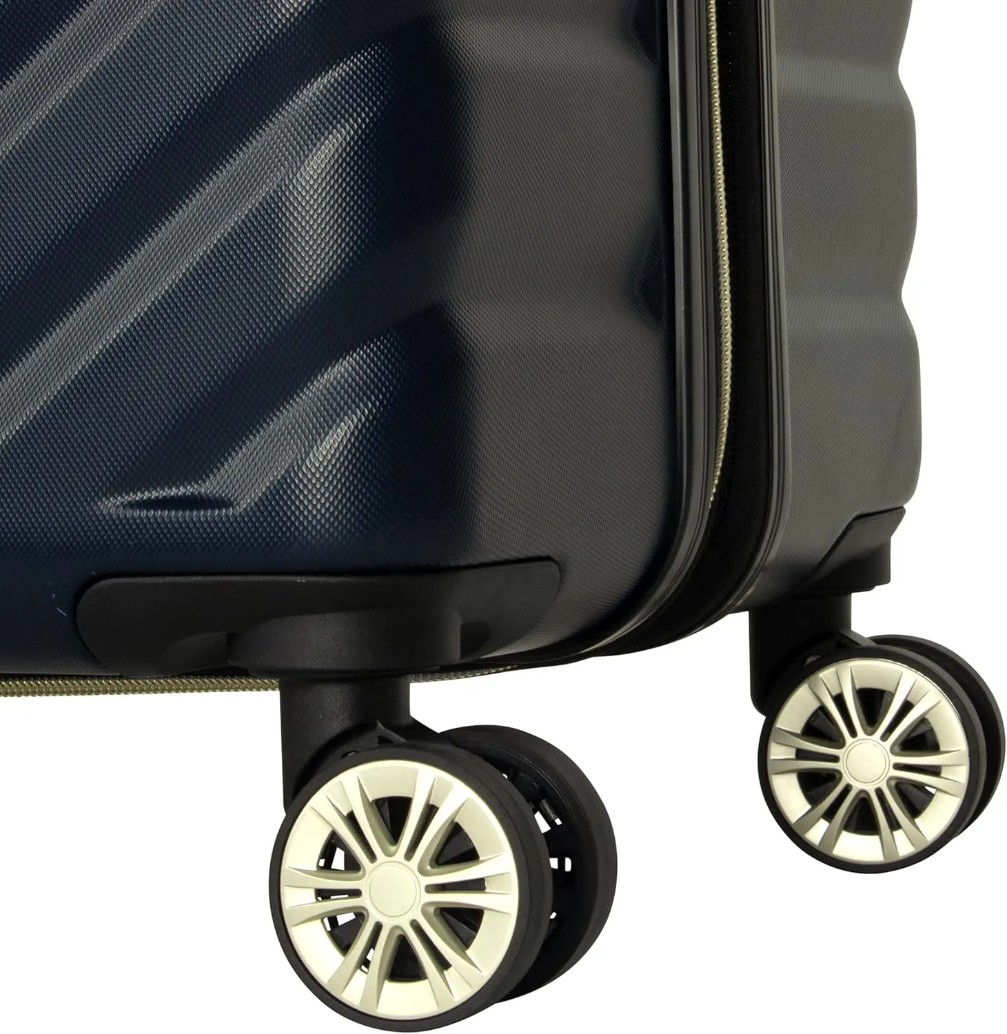 Kenneth Cole REACTION Madison Square Lightweight Hardside Chevron Expandable Spinner Luggage, Navy, 20-Inch Carry On