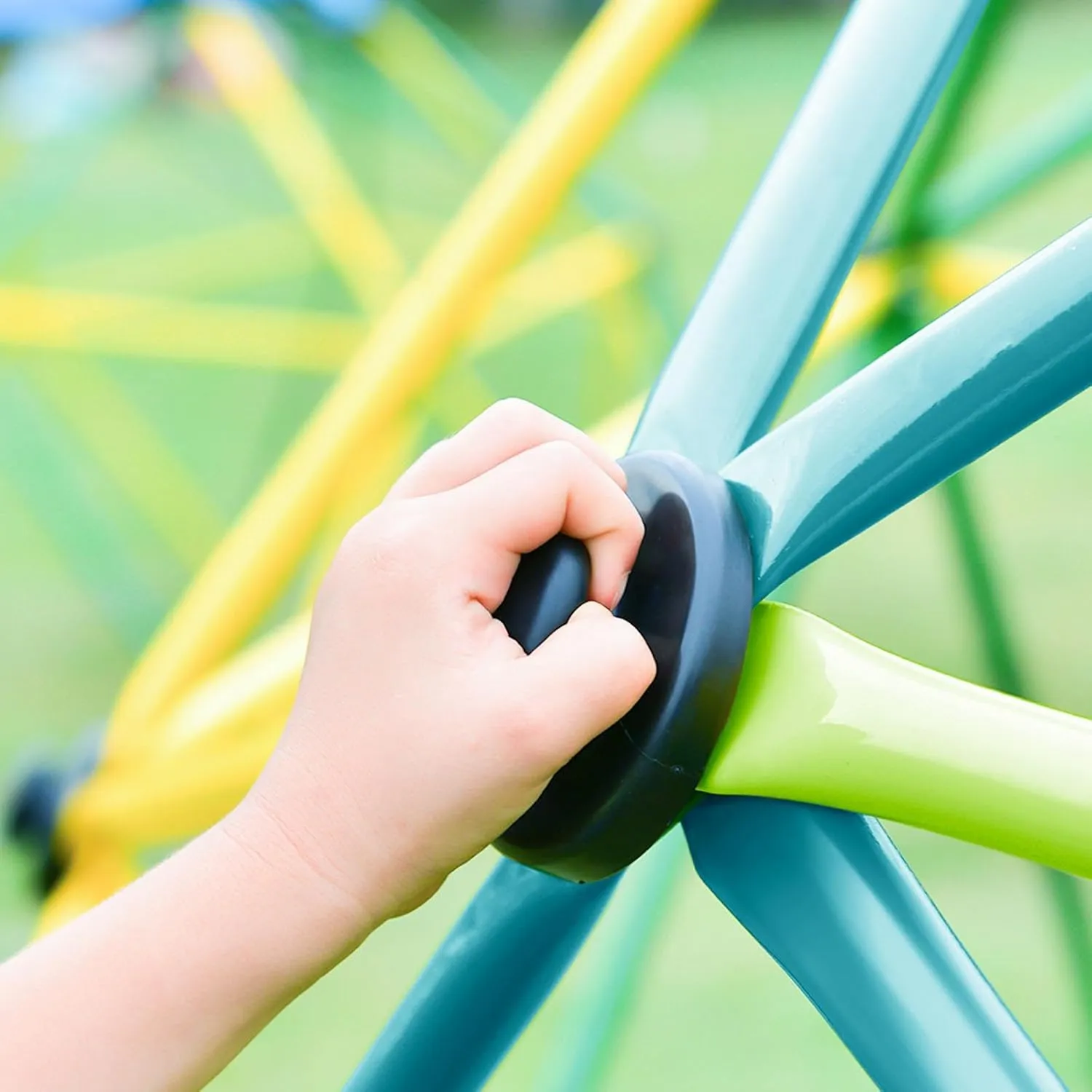 Kids Climbing Dome Tower - Geometric Playground Dome Climber Monkey Bars Play Center, Rust Resistant Steel, 1000 LBS Capacity,Blue Green-13ft