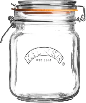Kilner Square Swing Top Glass Jar | 1L