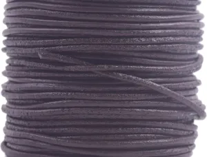 KONMAY 1.5mm Round Real Leather Cord, 25 Yards Matte Brown Leather String Cord for Jewelry Making, Necklaces, Bracelets and Crafting
